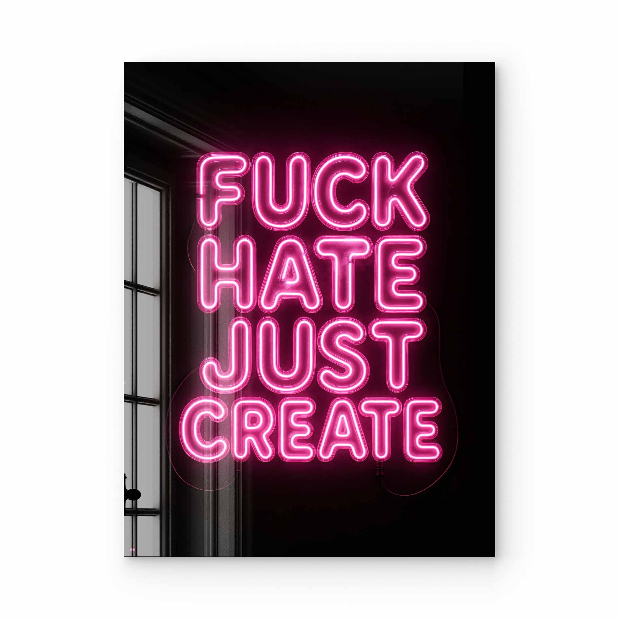 Artist Army Fuck Hate Acrylglasbild 1