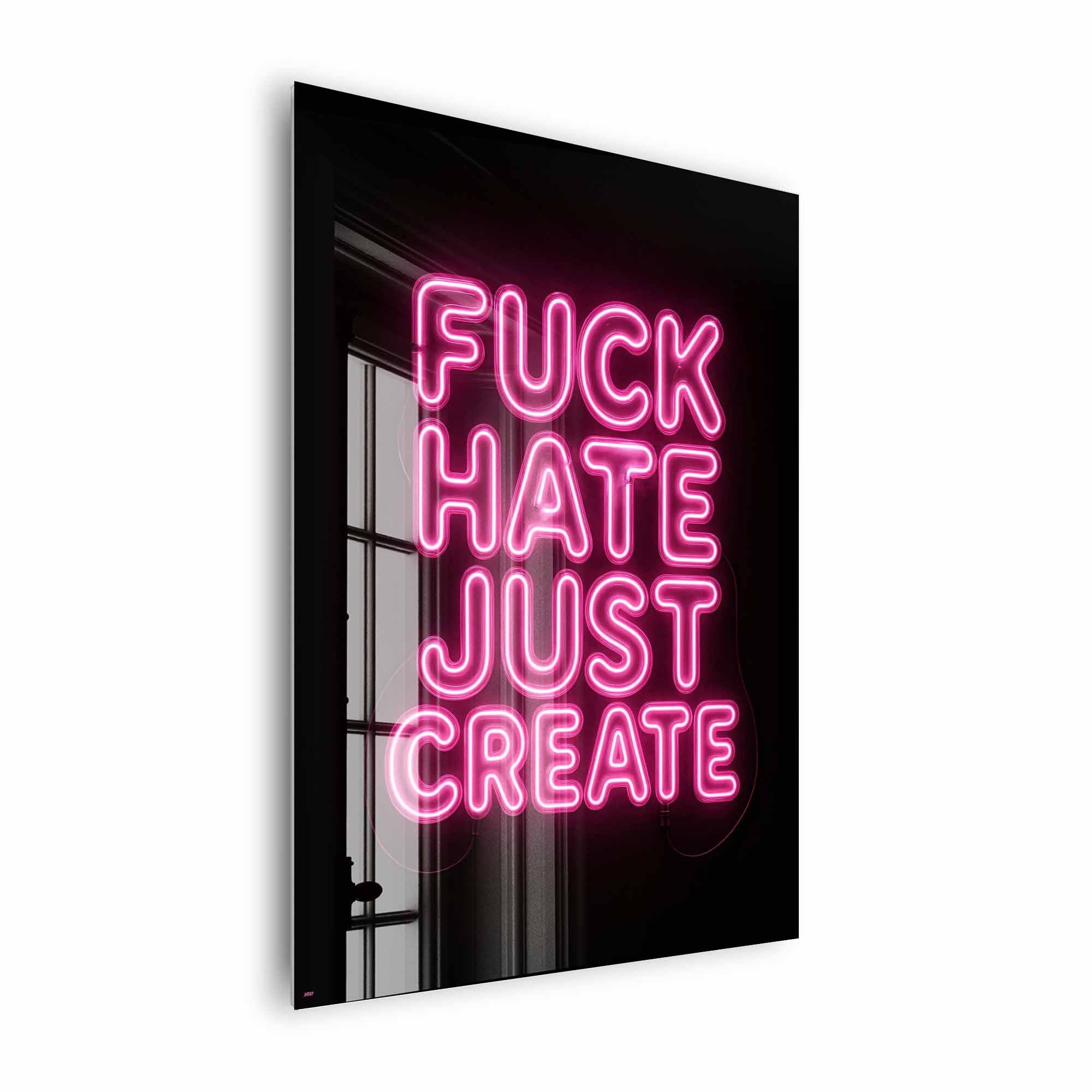 Artist Army Fuck Hate Acrylglasbild 2