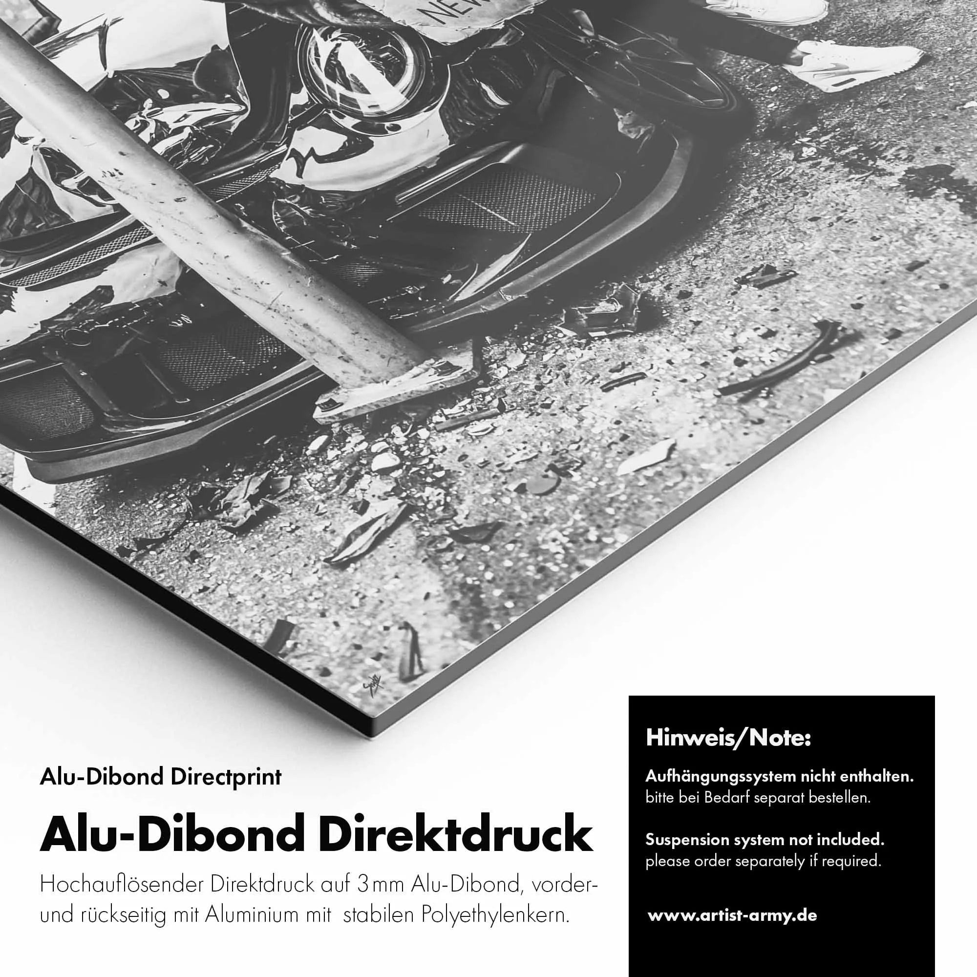 Artist Army I Need Money For A New Porsche Alu Dibond Detail