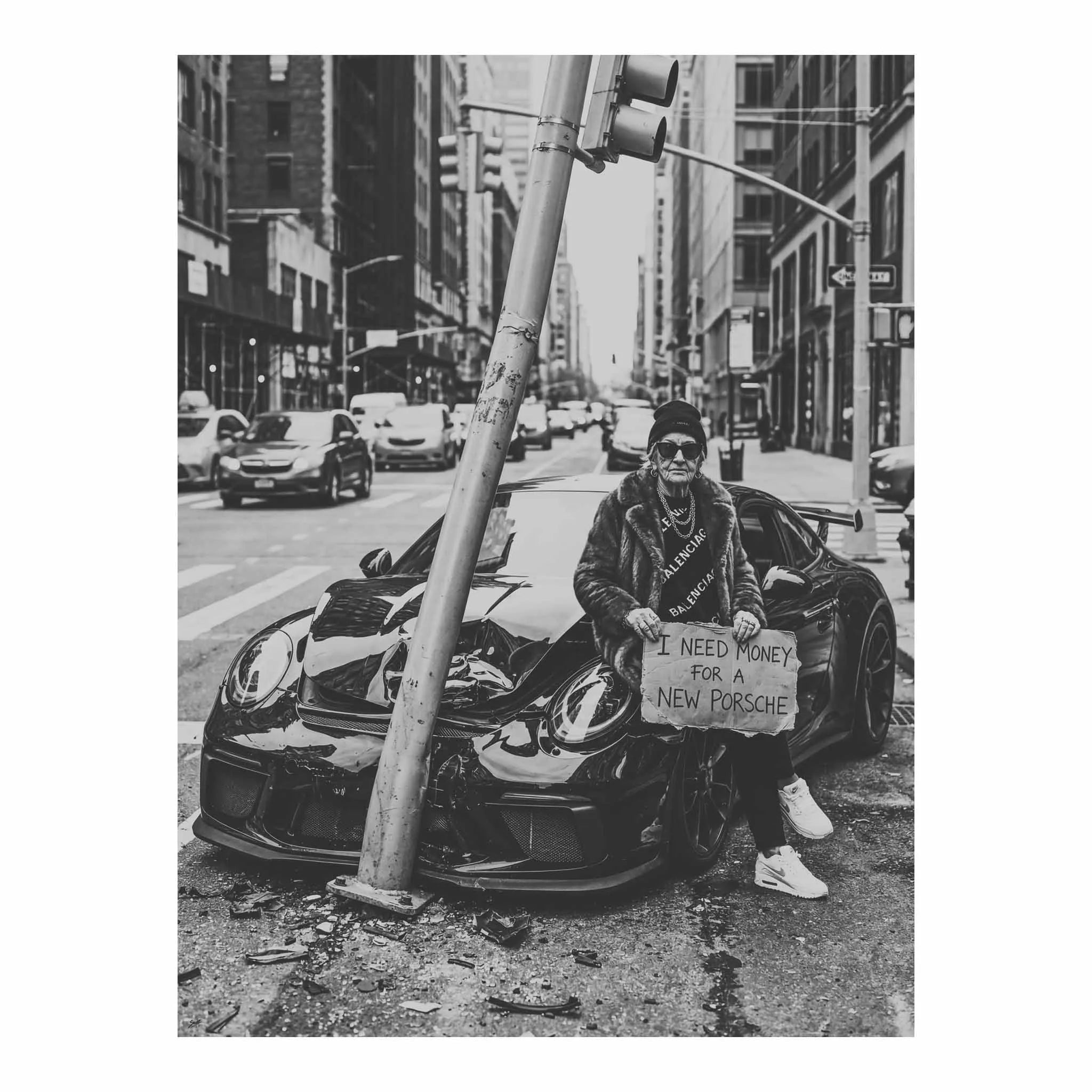 Artist Army I Need Money For A New Porsche Poster 1