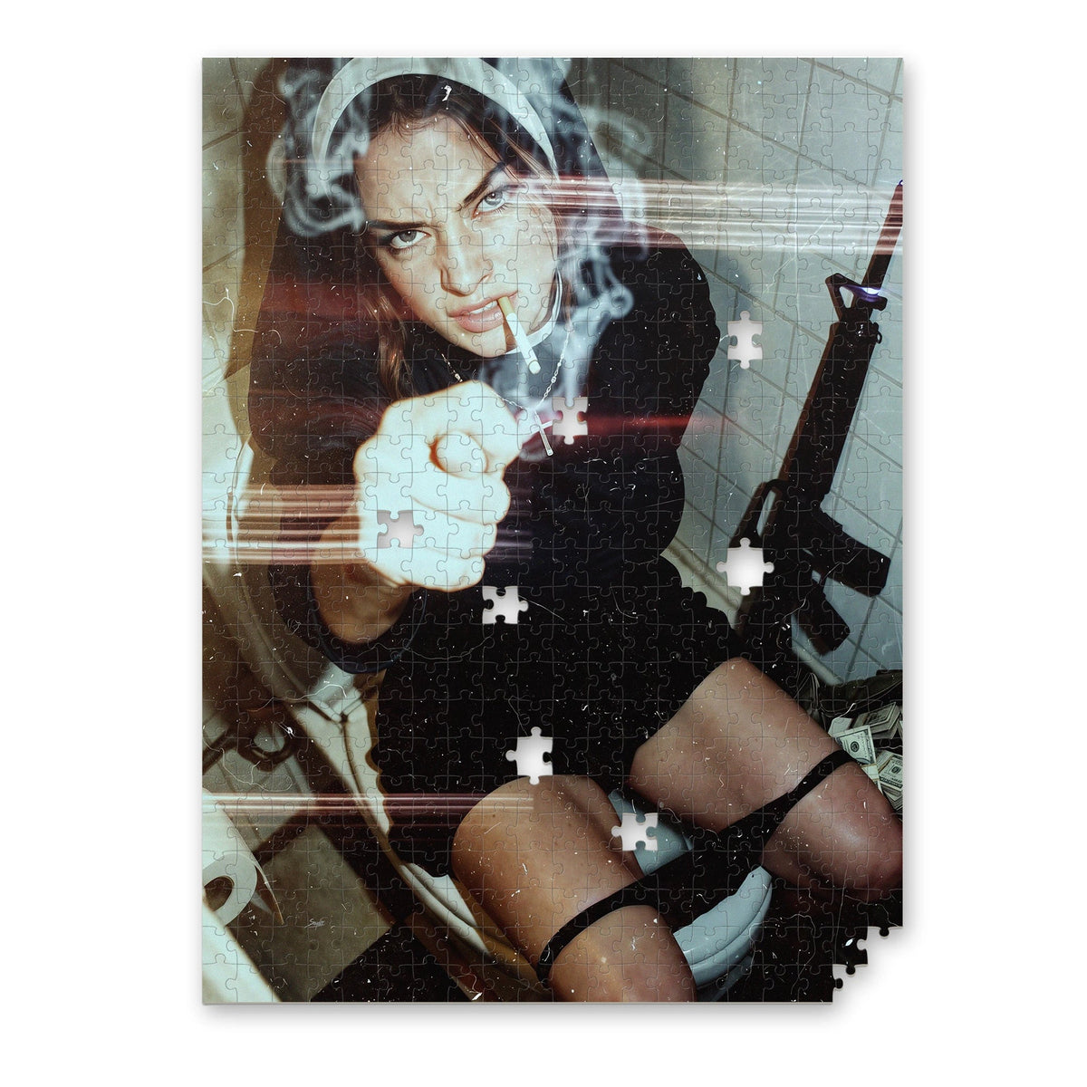I Suddenly Saw The Light Retro Fotografie Kunstpuzzle von Artist Army