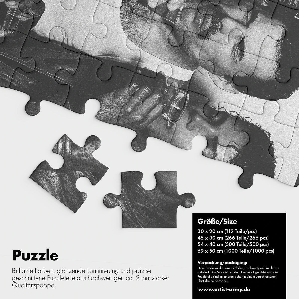 Icons Only Puzzle mit Michael Jackson Freddie Mercury und David Bowie
