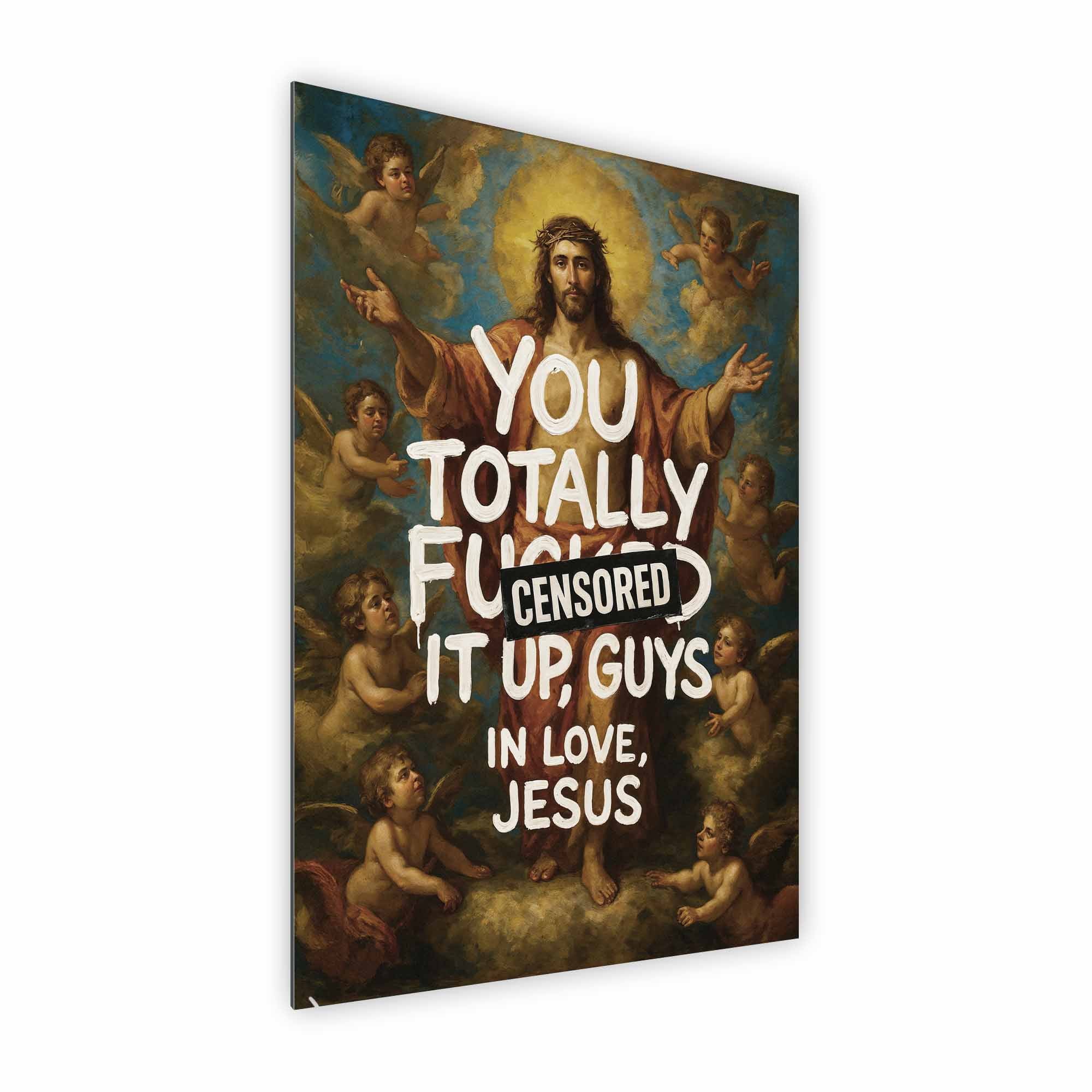 Artist Army Jesus Says Alu Dibond 2