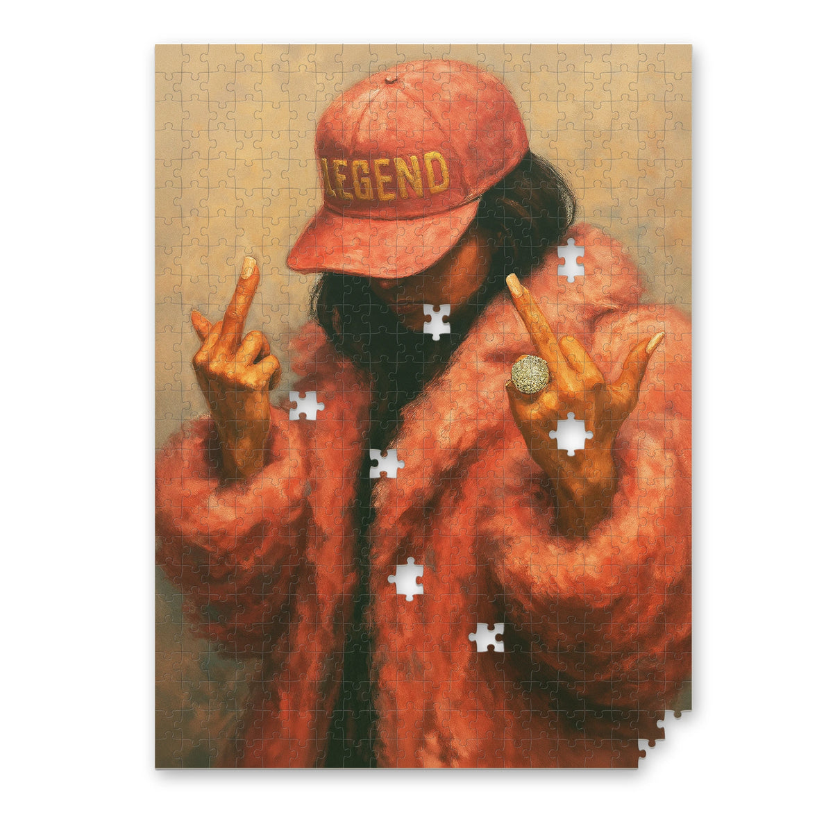 Legend Hip-Hop Puzzle für Erwachsene im roten Vintage Look