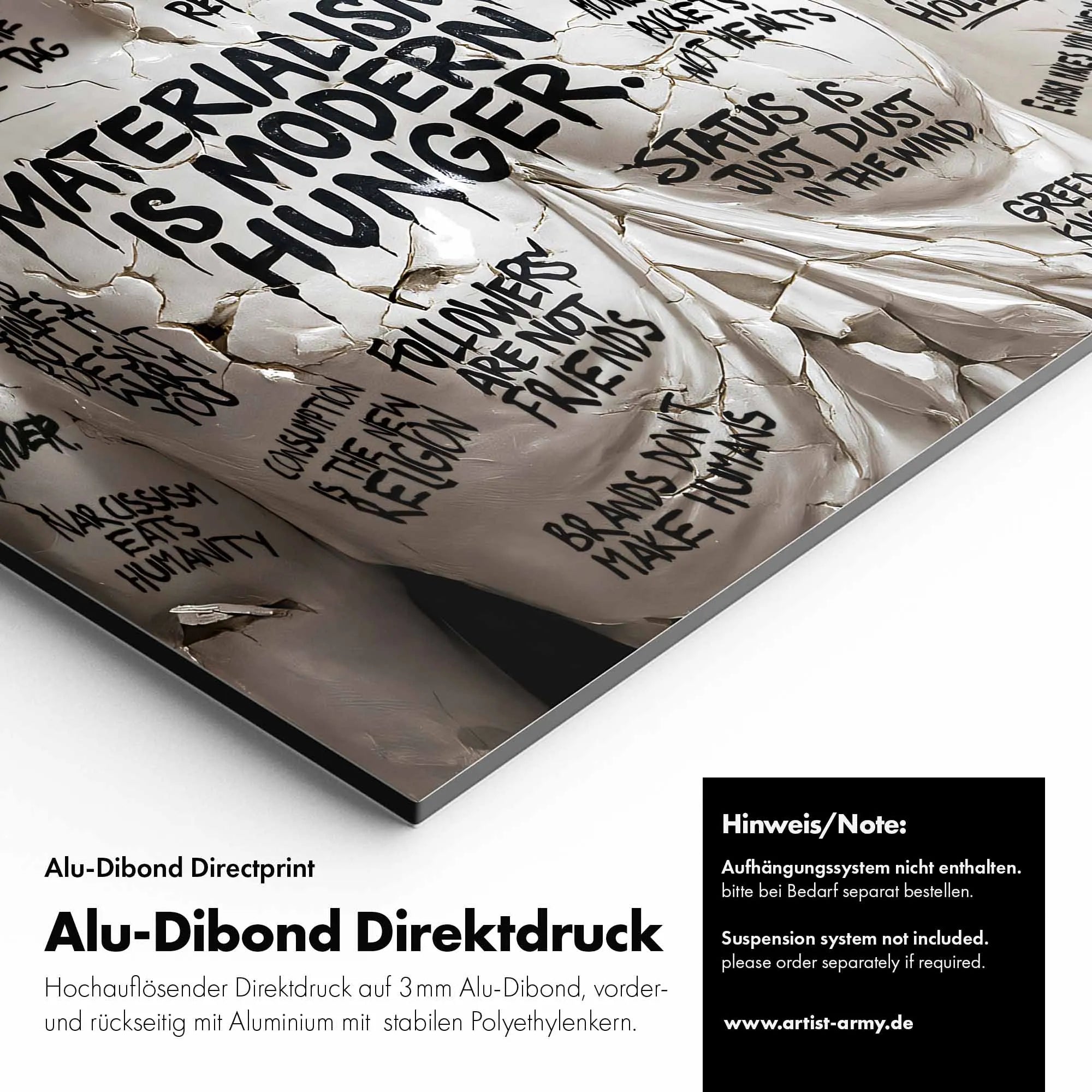 Artist Army Materialism Is Modern Hunger Alu Dibond Detail
