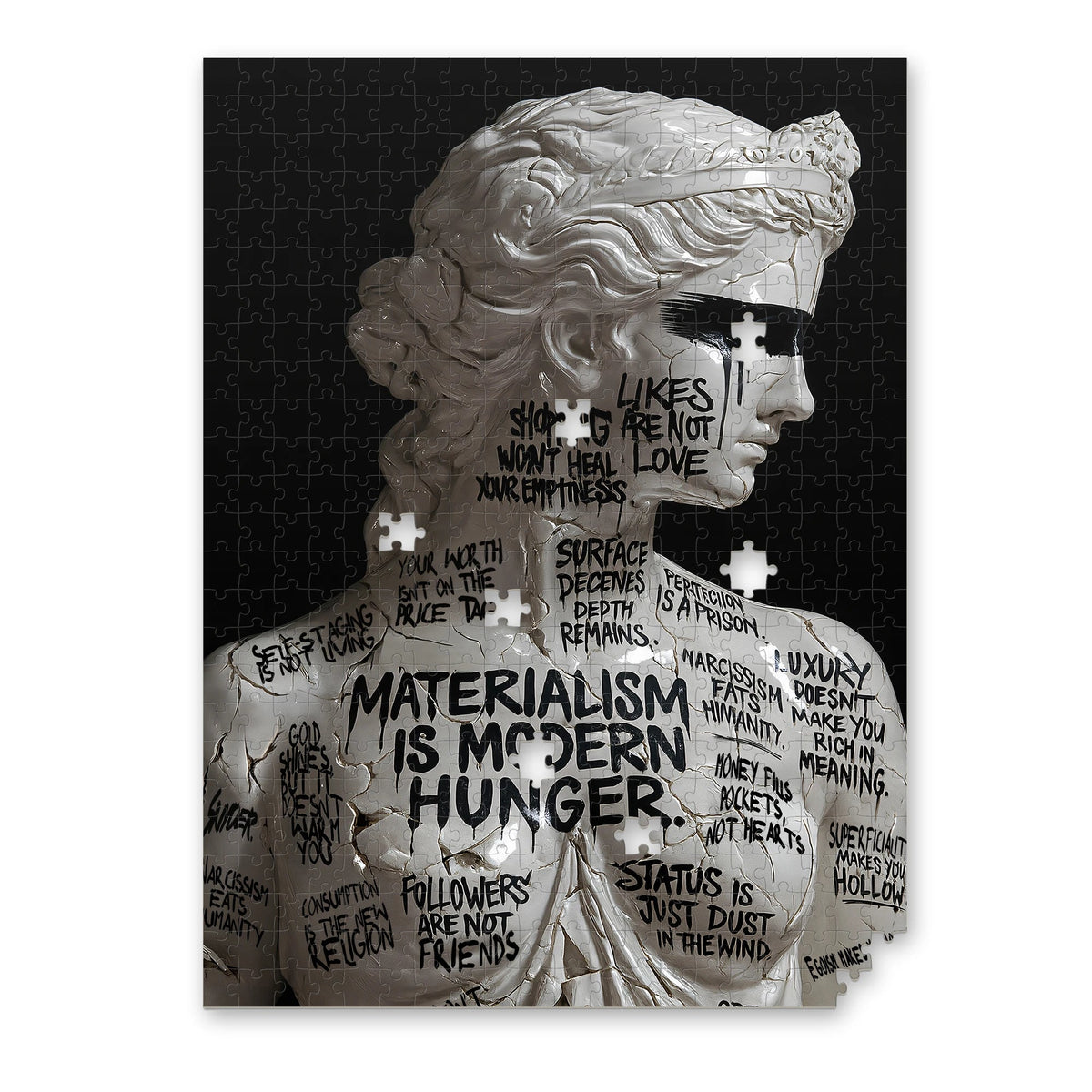 Materialism Is Modern Hunger Statement Kunstpuzzle von Artist Army