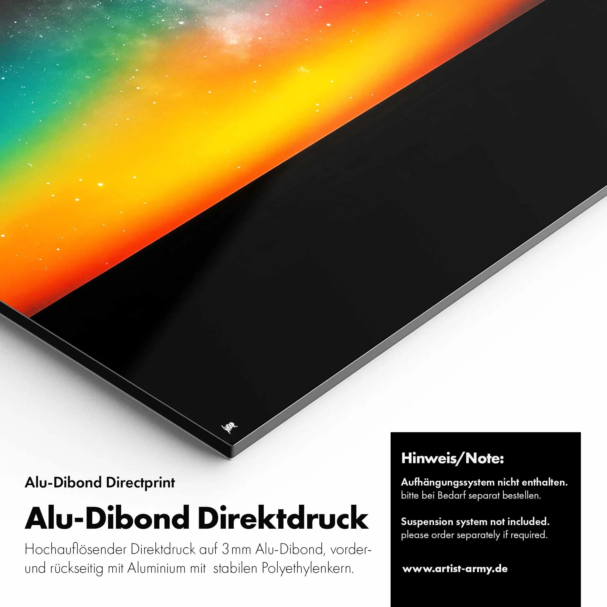 Artist Army Midnight Rainbow Alu Dibond Detail