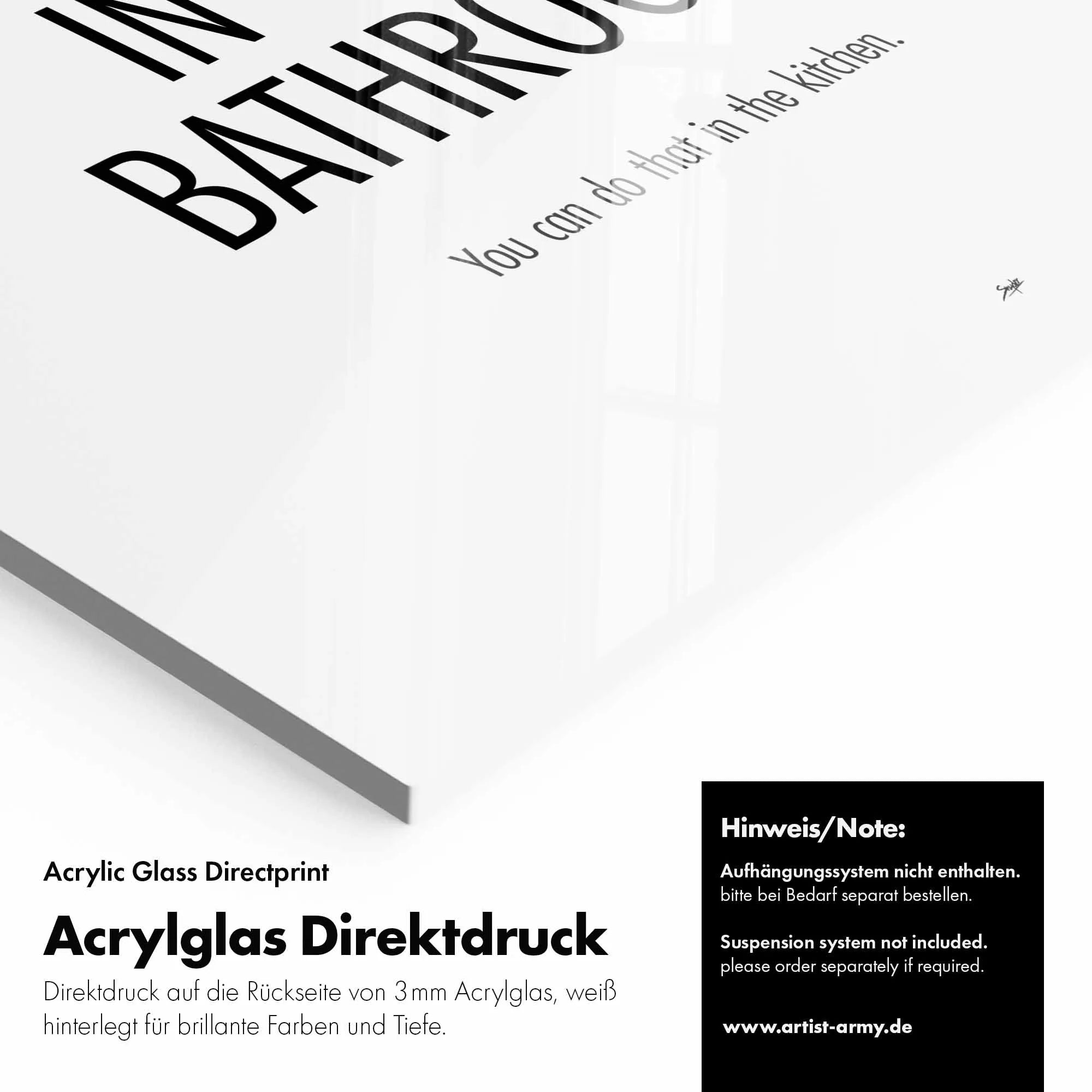 Artist Army No Sex Acrylglasbild Detail