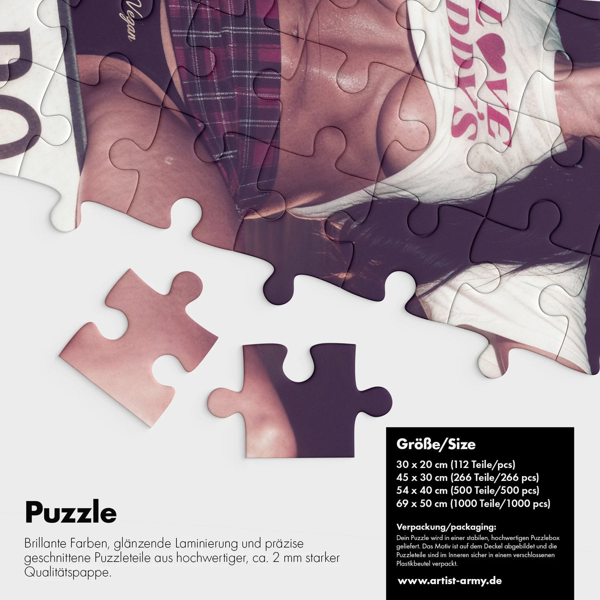 Normal Friday with Ruby Kunstpuzzle Detail im Retro Fotografie Look