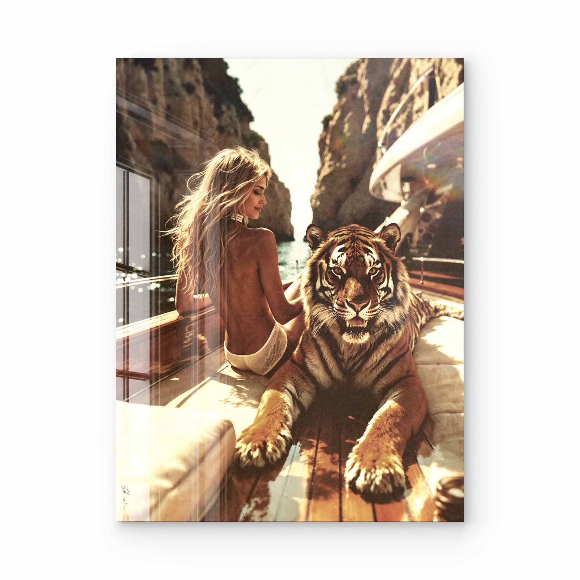 Artist Army Tiger On The Deck Acrylglasbild 1
