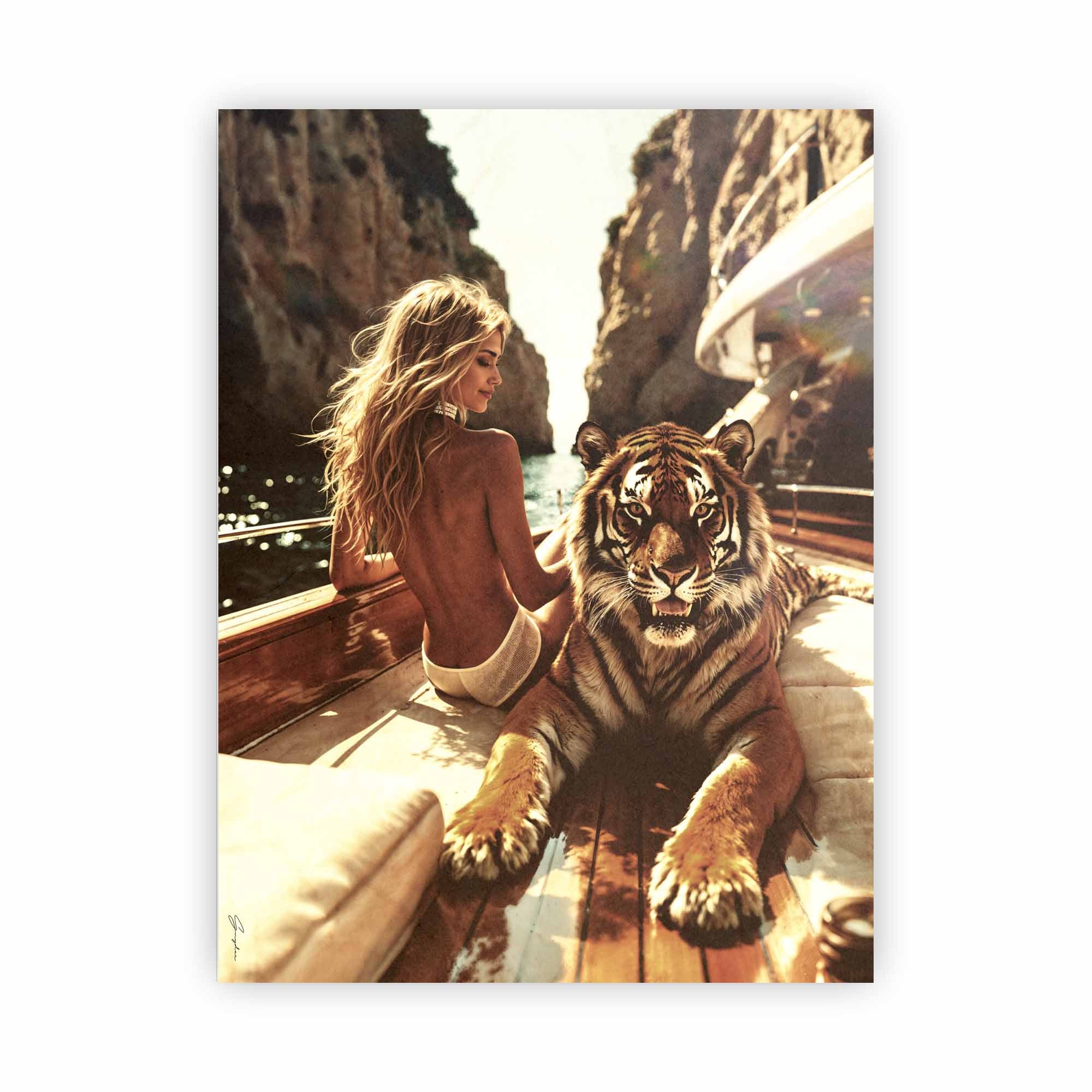 Artist Army Tiger On The Deck Alu Dibond 1