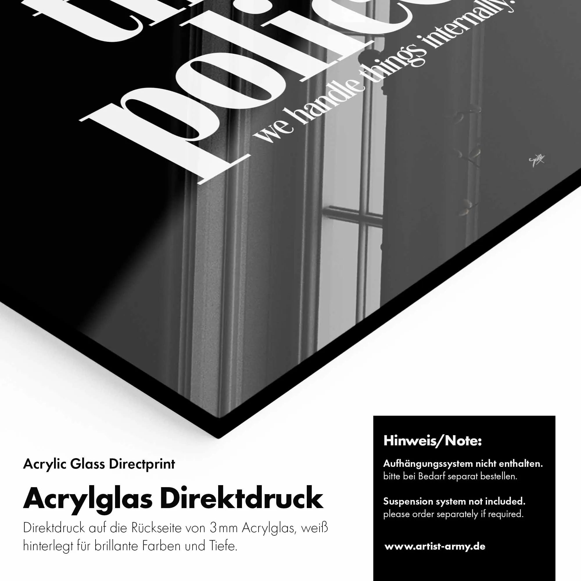 Artist Army We Dont Call Acrylglasbild Detail