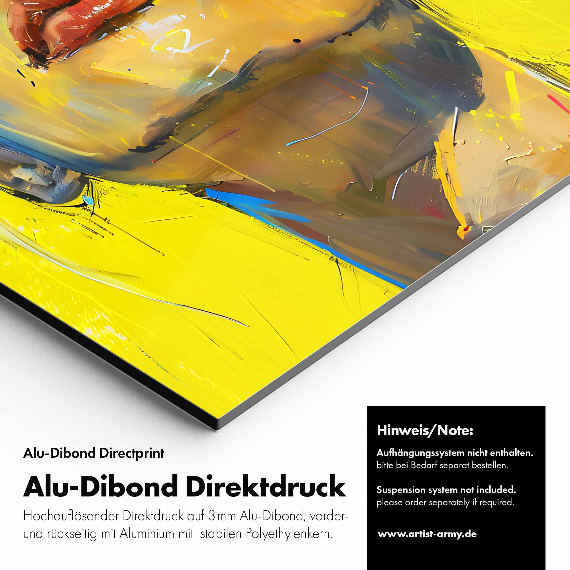 Artist Army Yellow Sunglasses Alu Dibond Detail