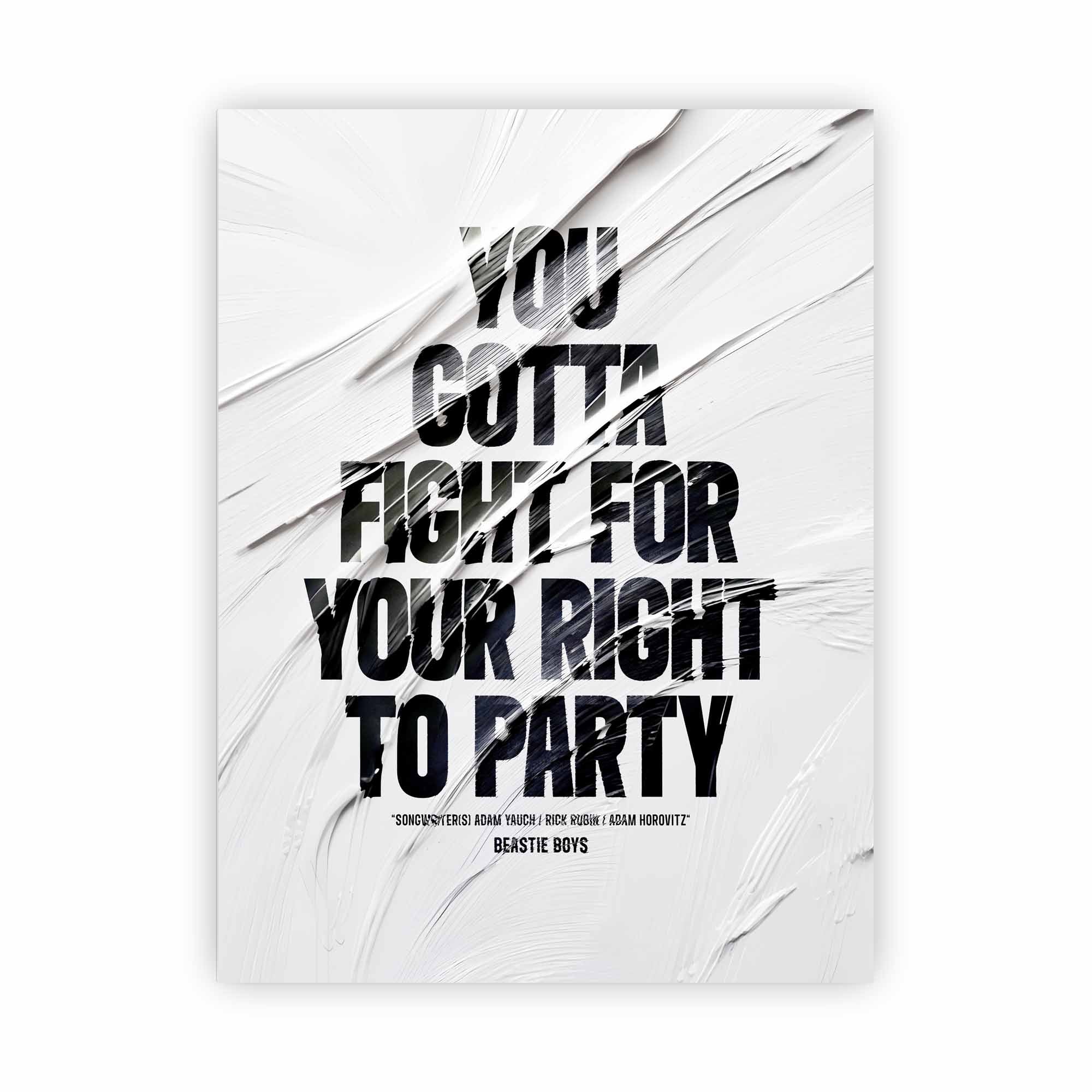 Artist Army You Gotta Fight Alu Dibond 1