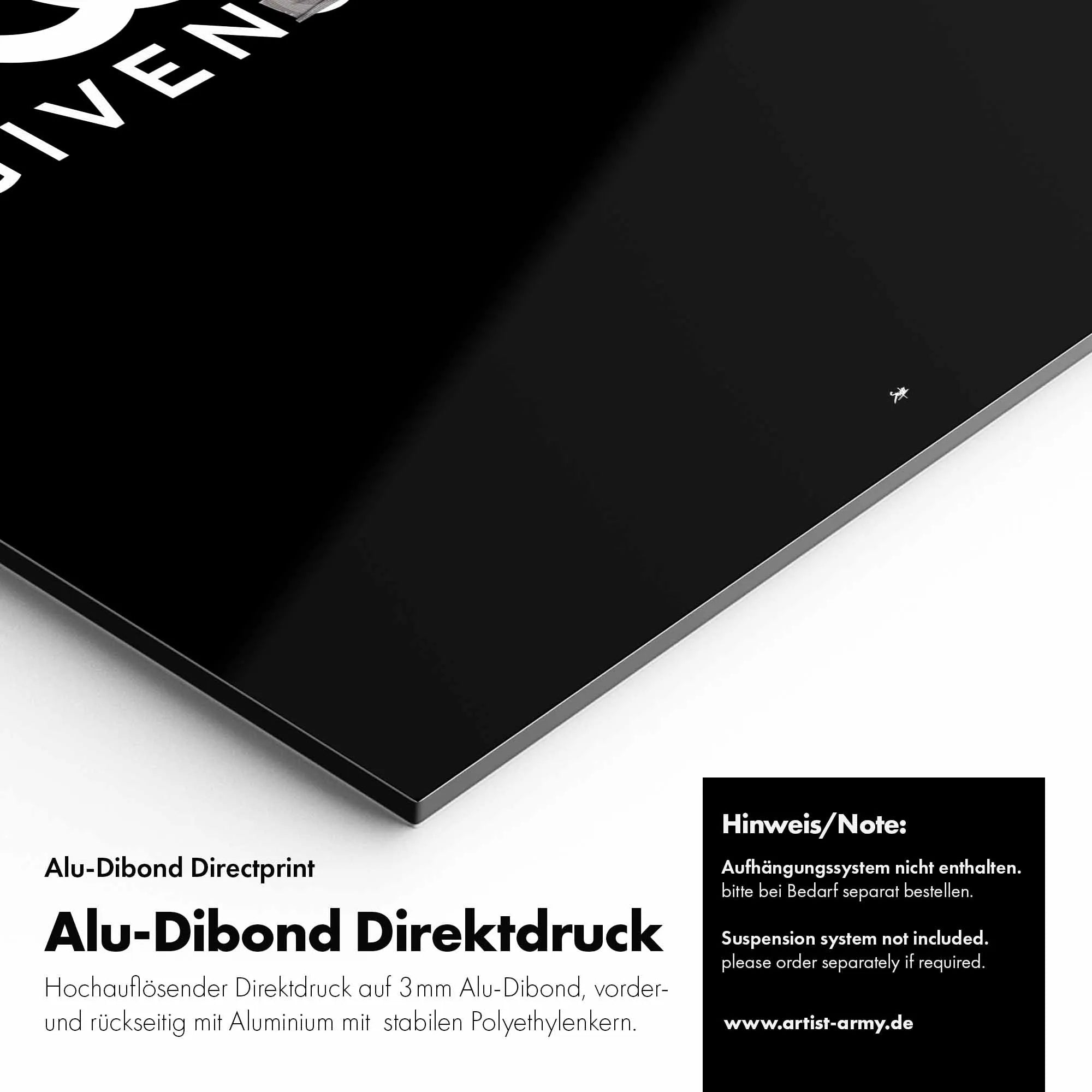 Artist Army Zero Fucks Given Alu Dibond Detail