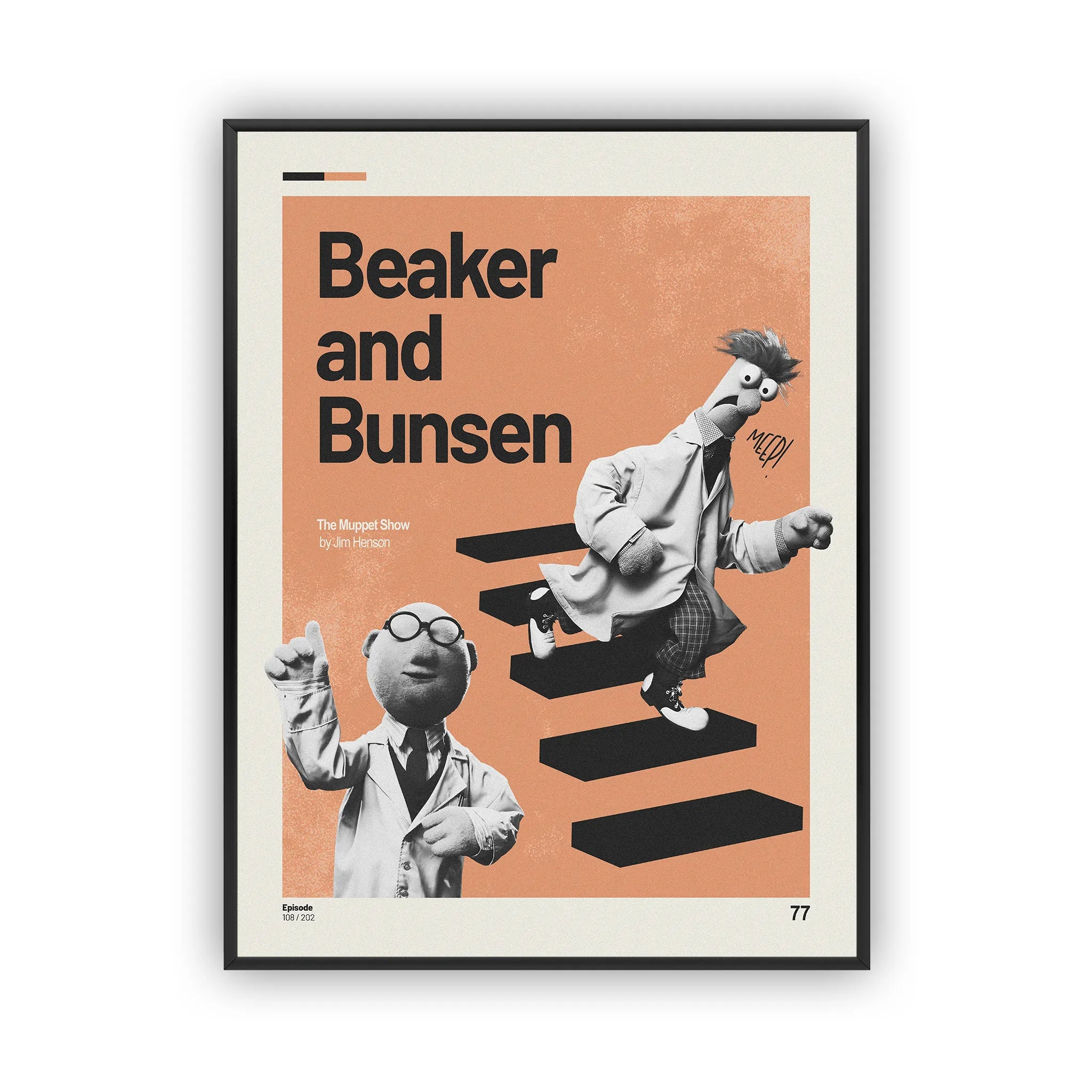 Beaker and Bunsen Poster
