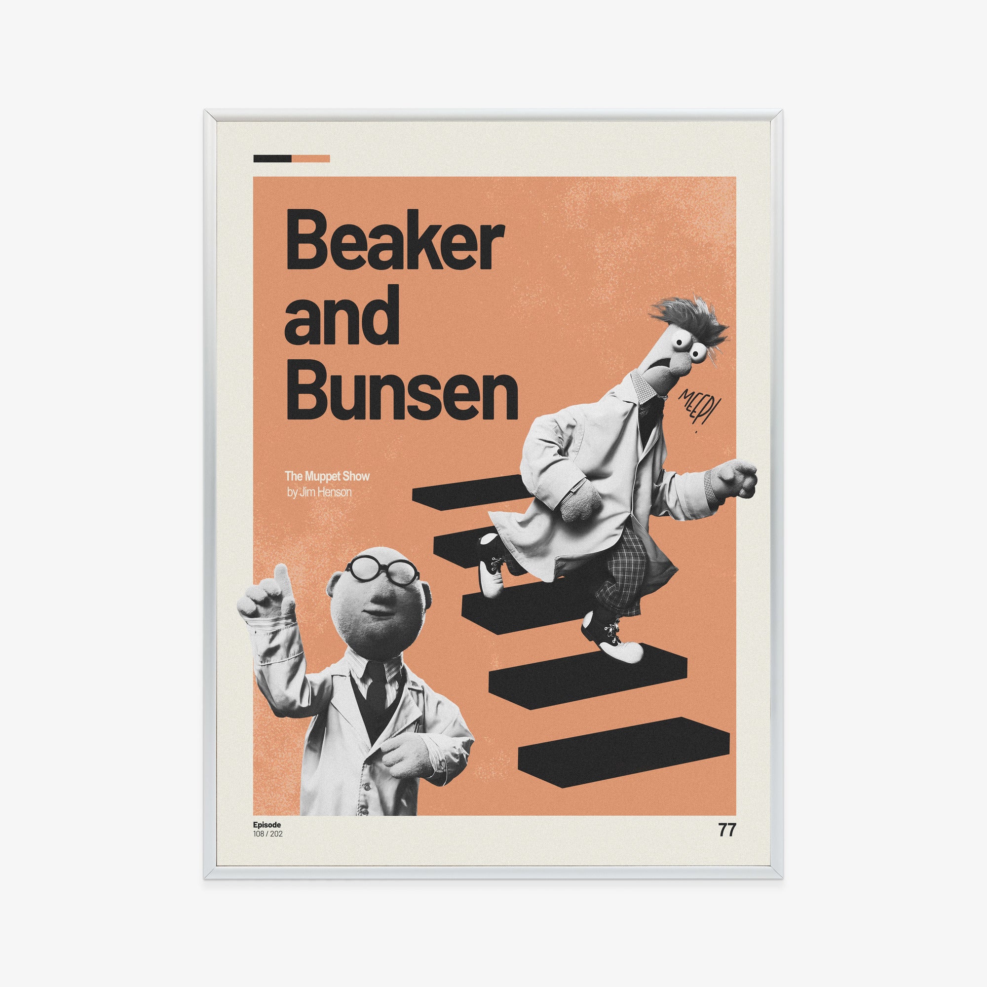 Beaker and Bunsen Poster