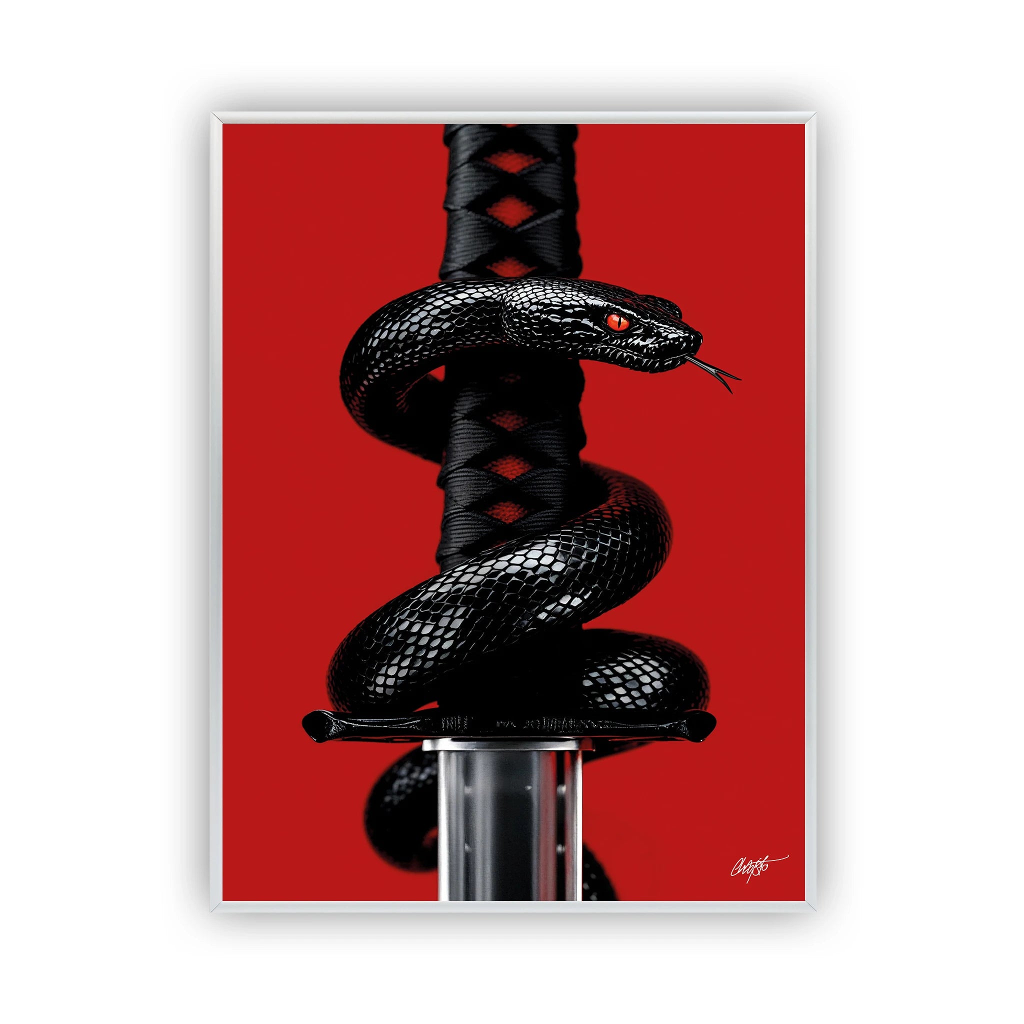 black-venom-poster-silver-frame