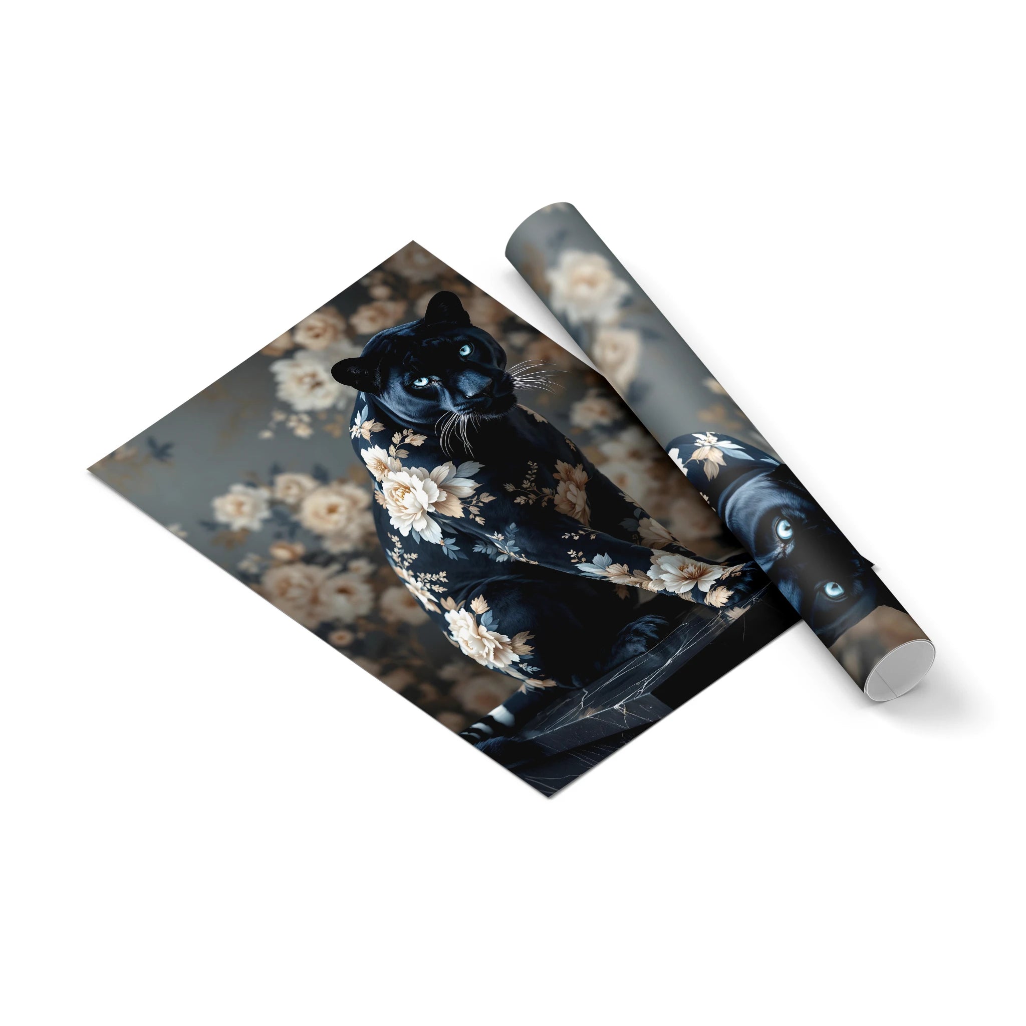 floral-black-panther-poster-no-frame