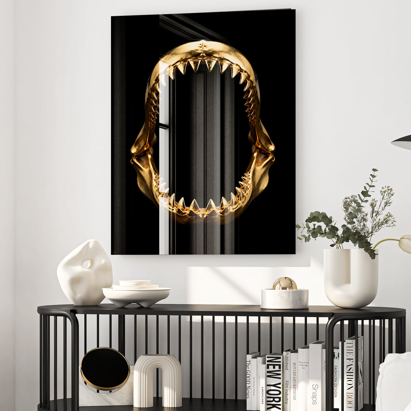 Golden Greed Acrylglasbild