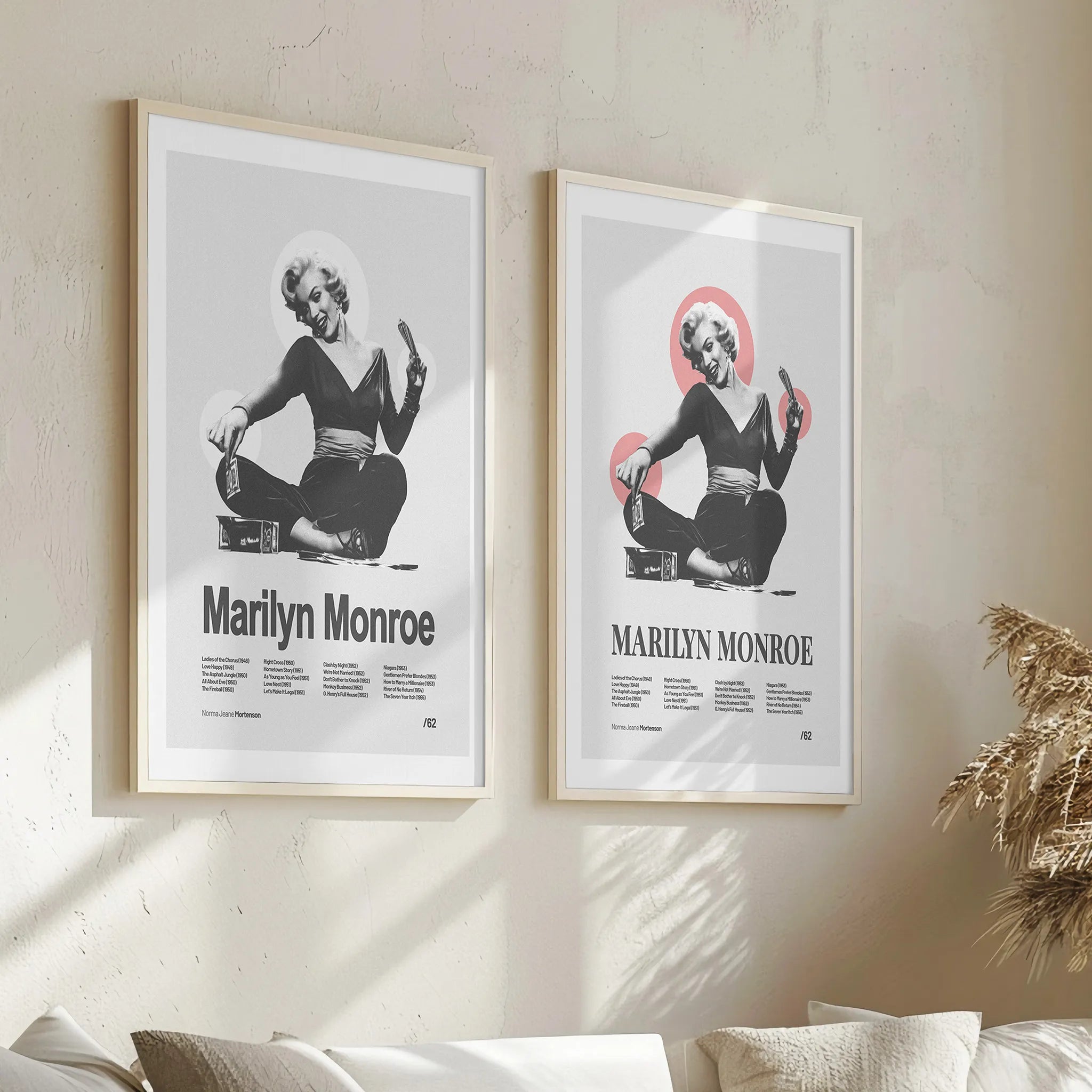 Marilyn Monroe Black and White Poster