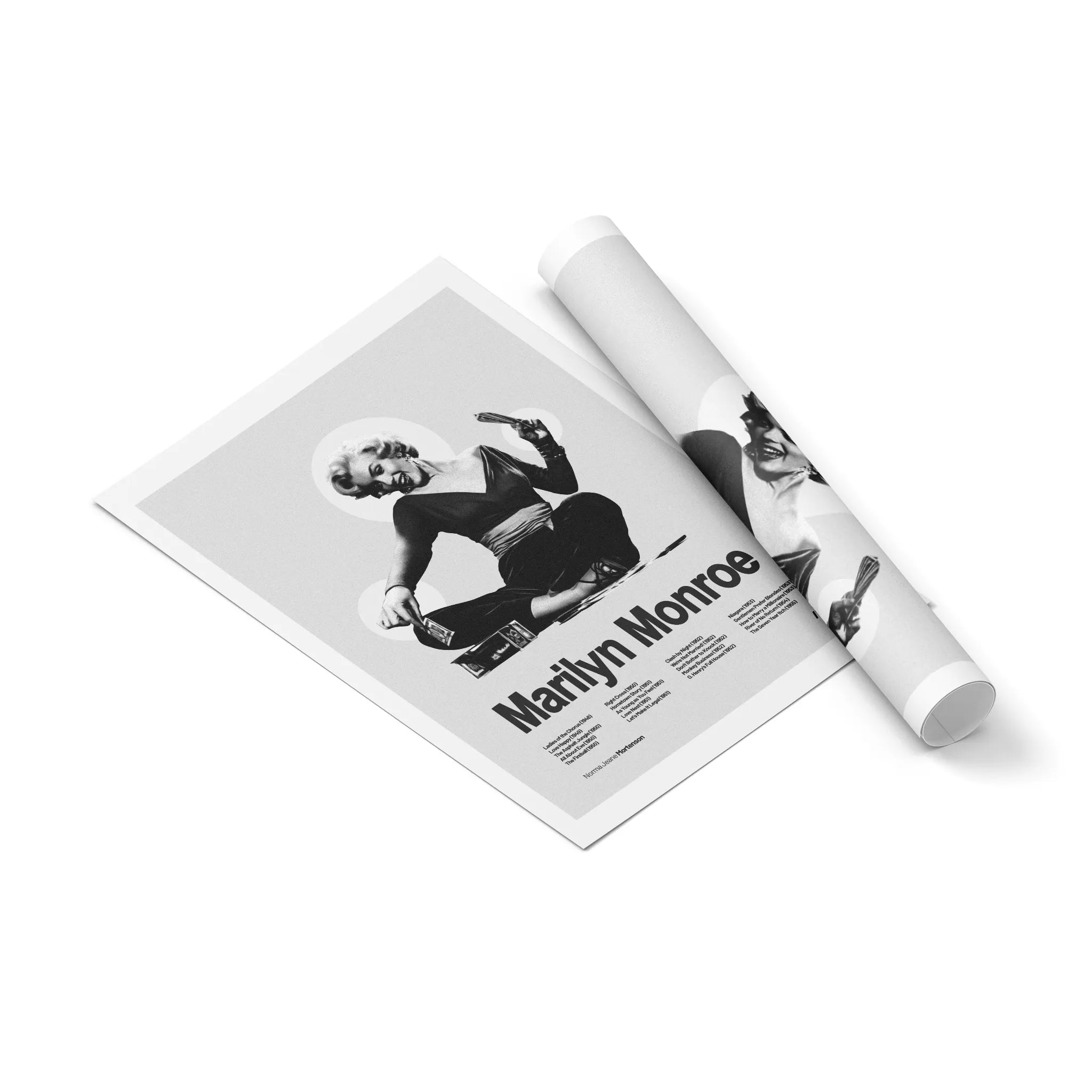 Marilyn Monroe Black and White Poster