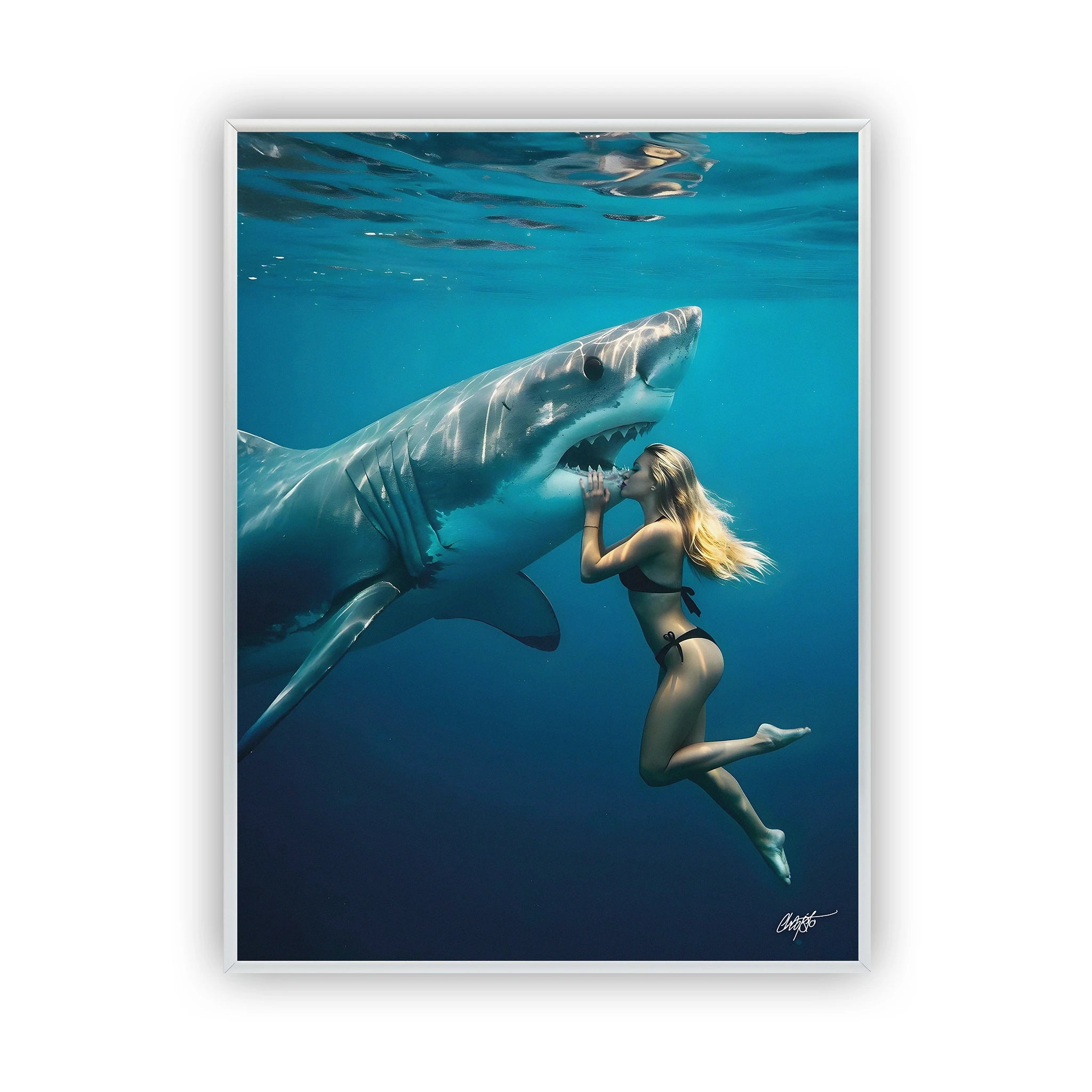 one-last-kiss-poster-silver-frame